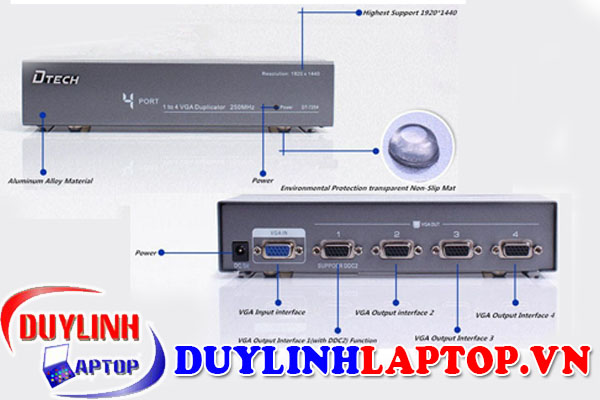 Bộ chia VGA 1 ra 4 DTECH DT 7254