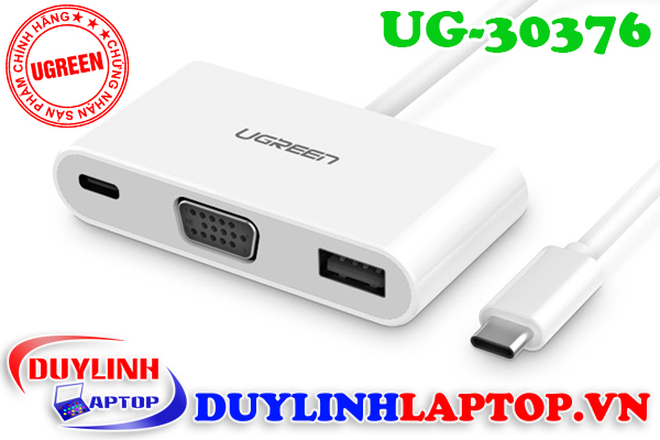 Cáp USB Type C to VGA, USB Type C, USB 3.0 Ugreen 30376