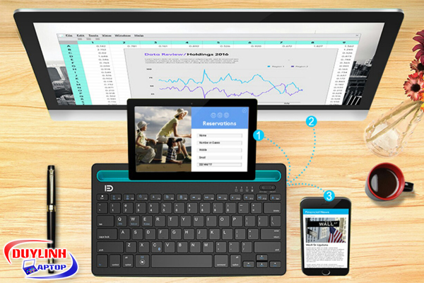 Bàn phím Forter Bluetooth Cao Cấp FUDE iK3380 (Android, IOS, Windown)