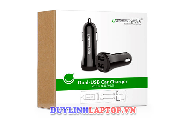 Sạc xe 3 cổng USB thông minh chính hãng ugreen