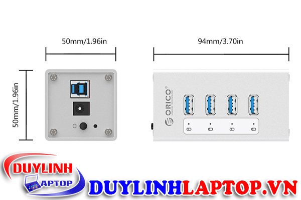 Bộ chia 4port USB 3.0 Orico A3H4 (Đen)