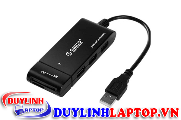 Bộ chia 3 USB 2.0 ORICO H32TS-U2 tích hợp đầu đọc thẻ TF/SD