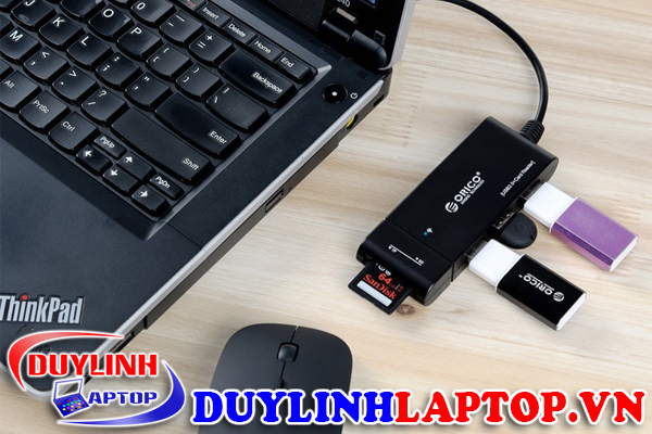 Bộ chia 3 USB 2.0 ORICO H32TS-U2 tích hợp đầu đọc thẻ TF/SD