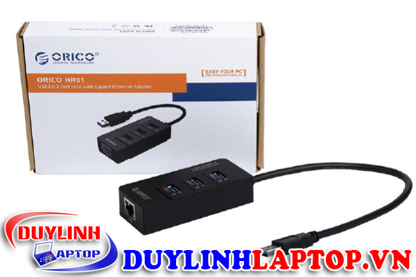 Bộ chia USB 3.0 ORICO HR01-U3 tích hợp cổng LAN RJ45