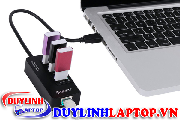 Bộ chia USB 3.0 ORICO HR01-U3 tích hợp cổng LAN RJ45