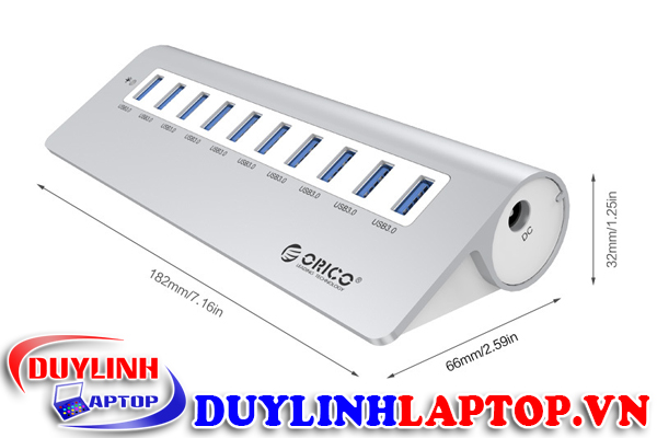 Hub USB ORICO M3H10 - Bộ chia USB 3.0 10 cổng hợp kim nhôm