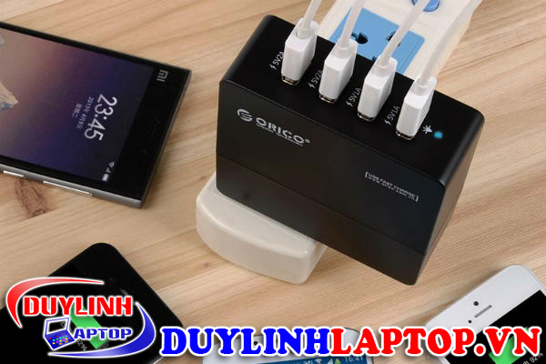 Sạc di động Orico DCA-4U 4 cổng USB 5V chính hãng