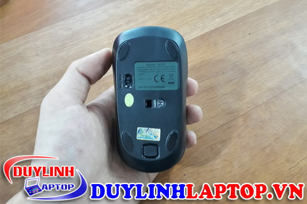 Chuột máy tính không dây Delux M105 (Đen, Trắng)