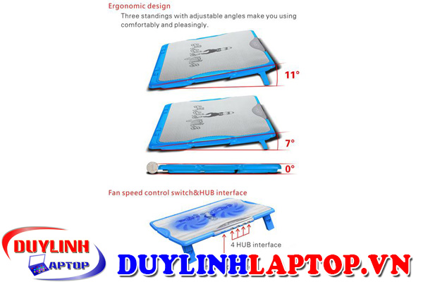 Đế tản nhiệt Laptop COOLCOLD K22 PRO