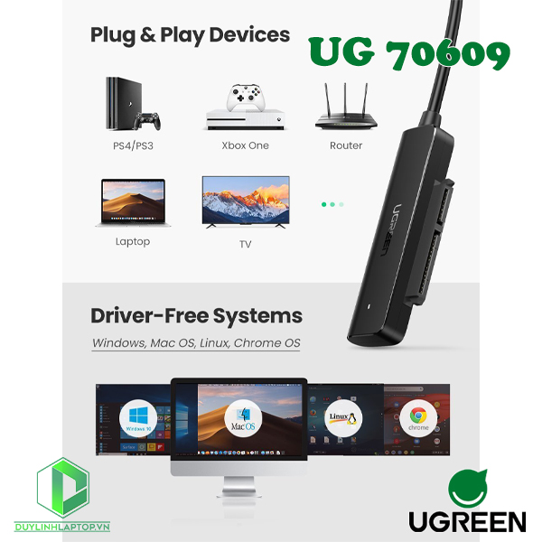 Cáp chuyển USB 3.0 to SATA Ugreen 70609 - 6