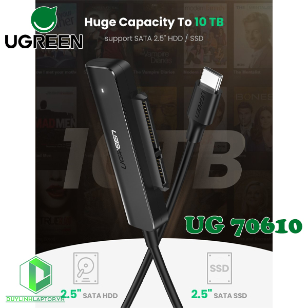 Cáp chuyển đổi USB Type C to SATA Ugreen 70610 - 2