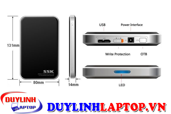 Hộp gắn ổ cứng HDD Box 2.5 SSK HE-T300