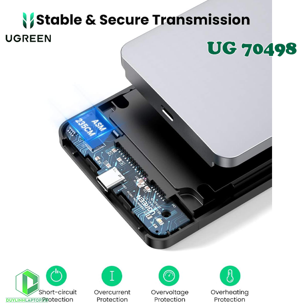 Box đựng ổ cứng HDD, SSD 2.5 inch SATA (Type A to Type C) Ugreen 70498