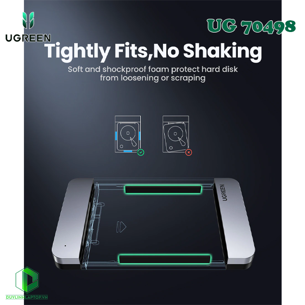 Box đựng ổ cứng HDD, SSD 2.5 inch SATA (Type A to Type C) Ugreen 70498