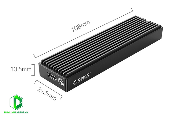 Box ổ cứng SSD ORICO M2PV-C3-BK M.2 NVME Tốc độ 10Gbps.