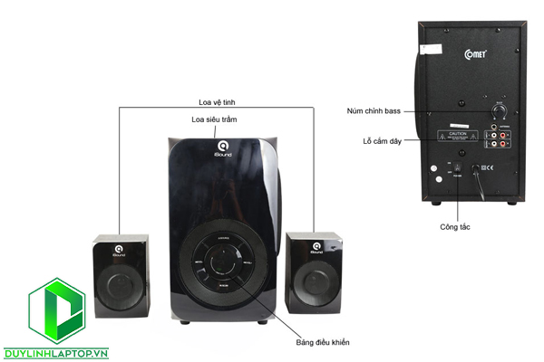 Loa máy tính iSound SP225 2.1 40W  Hàng Chính Hãng