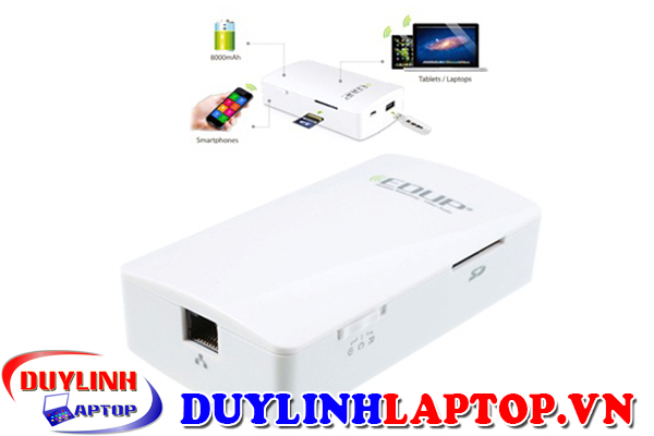 Sạc dự phòng đa năng EDUP 8000mAH - (Power Bank, Wireless Storage, 3G WIFI Router)