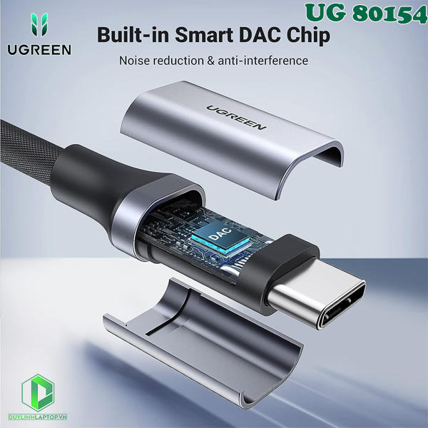 Cáp USB Type C ra 3.5mm có chip DAC Ugreen 80154