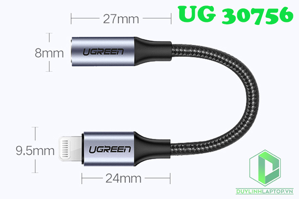 Cáp chuyển đổi Lightning to 3.5mm chuẩn MFI Ugreen 30756