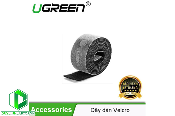 Dây Dán Velcro Tiện Dụng 1M UGREEN 40353 (Màu Xám)