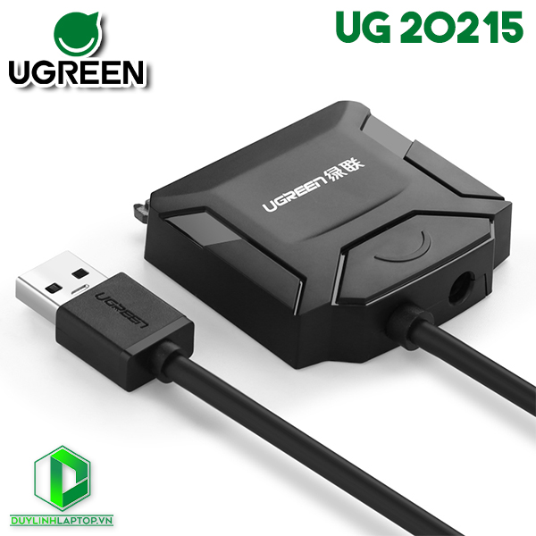 Cáp USB 2.0 to SATA dùng cho HDD/SSD 2,5 và 3,5 có nguồn phụ Ugreen 20215