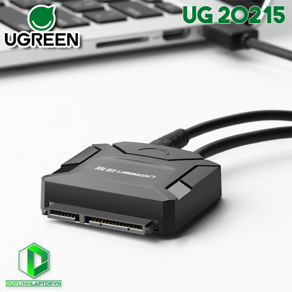 Cáp USB 2.0 to SATA dùng cho HDD/SSD 2,5 và 3,5 có nguồn phụ Ugreen 20215