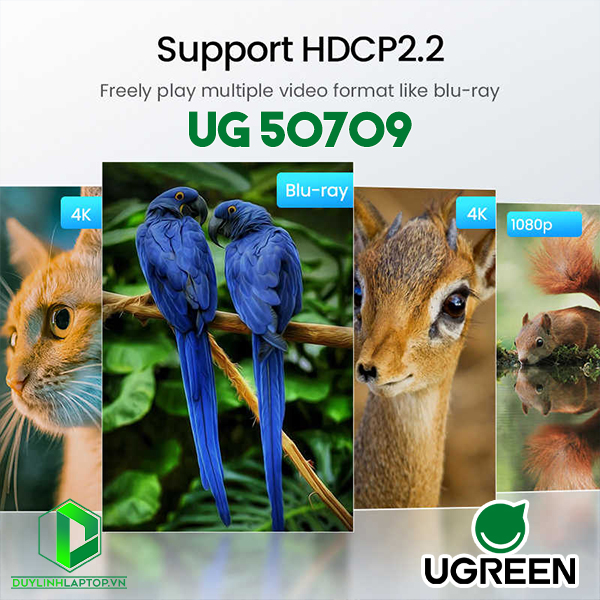 Bộ gộp HDMI 2.0 3 vào 1 hỗ trợ 4K2K@60Hz Ugreen 50709
