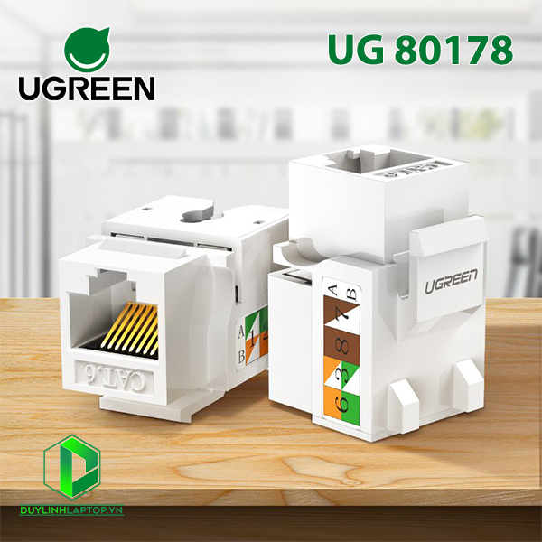 Đầu nối RJ45 âm tường cho dây mạng Cat6 Ugreen 80178