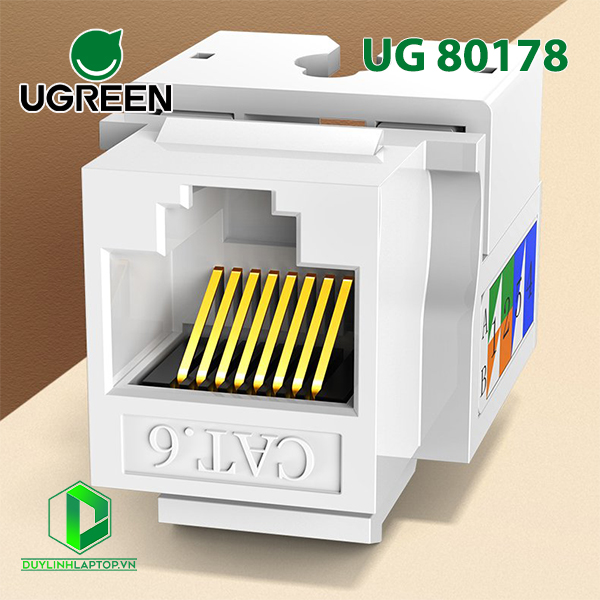 Đầu nối RJ45 âm tường cho dây mạng Cat6 Ugreen 80178