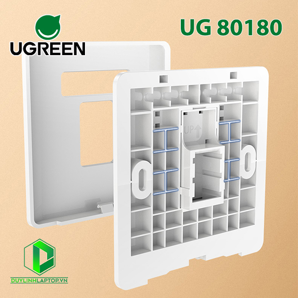 Đế âm tường RJ45 bằng nhựa màu trắng Ugreen 80180