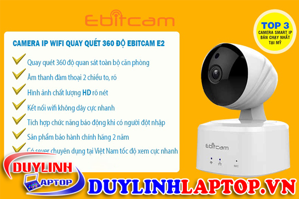 Camera giám sát Wifi Ebitcam E2-X