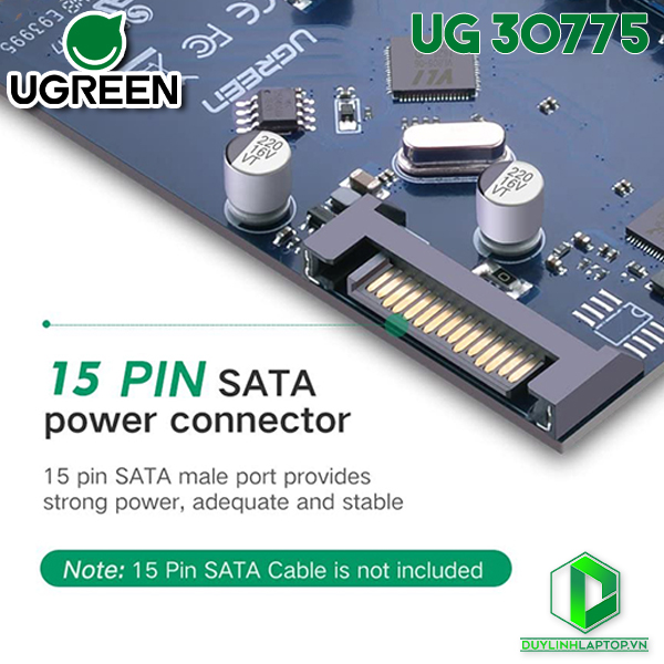 Card PCI Express to 3 USB 3.0 + Lan tốc độ 1000Mbps Ugreen 30775