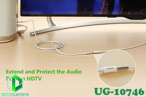 Cáp nối Audio 3.5mm cao cấp dài 0.5m chính hãng UGREEN UG-10746