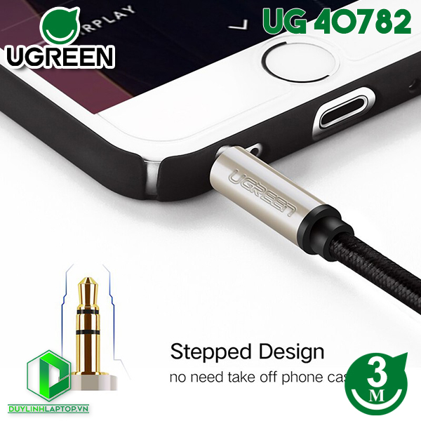 Cáp Audio 3.5mm Aux dài 3m Ugreen 40782