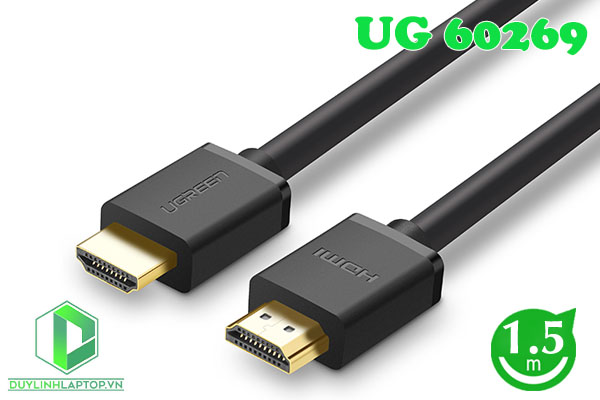 Cáp HDMI dài 1.5m Ugreen 60269 hỗ trợ HD, 2k, 4k