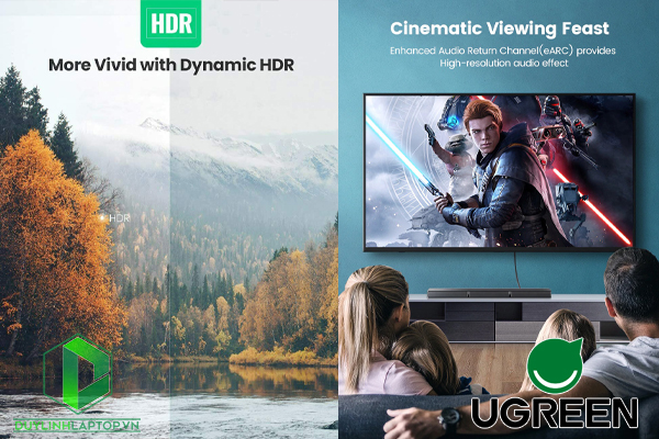 Dây Cáp HDMI 2.1 dài 1m độ phân giải 8K@60Hz Ugreen 70319