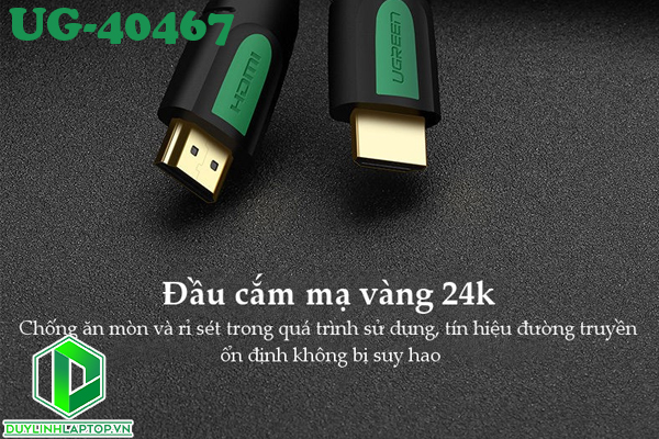 Cáp HDMI 2.0 cao cấp dài 12m chính hãng UGREEN UG-40467 hỗ trợ 3D, 4K