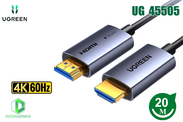 Cáp HDMI 2.0 sợi quang AOC dài 20M hỗ trợ 4K@60Hz Ugreen 45505