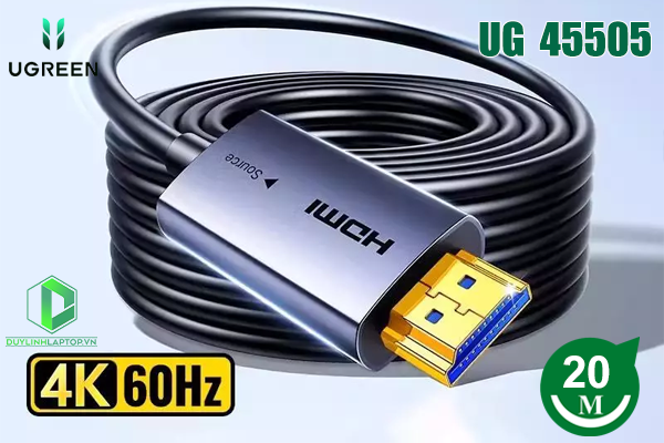 Cáp HDMI 2.0 sợi quang AOC dài 20M hỗ trợ 4K@60Hz Ugreen 45505