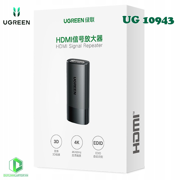 Đầu nối HDMI 2.0 Extender 4K/60Hz Ugreen 10943