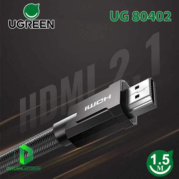 Cáp HDMI 2.1 dài 1,5M hỗ trợ độ phân giải 8K@60Hz Ugreen 80402