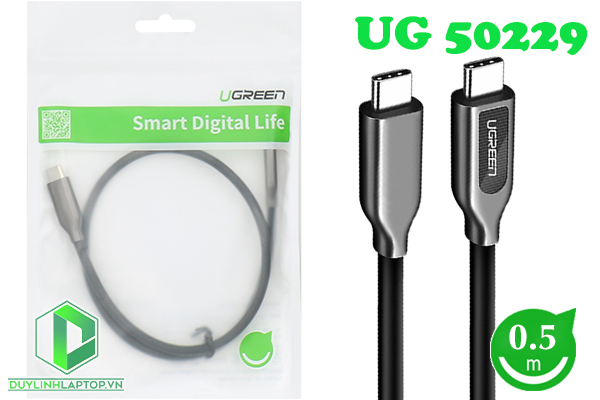 Cáp USB Type C 3.1 Gen 2 dài 0.5m Ugreen 50229 hỗ trợ 4K2K@60Hz