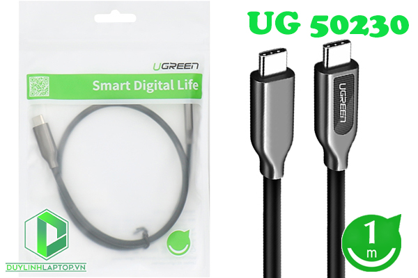 Cáp USB Type C 3.1 Gen 2 dài 1m Ugreen 50230 hỗ trợ 4K2K@60Hz