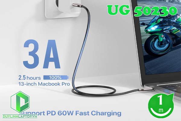 Cáp USB Type C 3.1 Gen 2 dài 1m Ugreen 50230 hỗ trợ 4K2K@60Hz