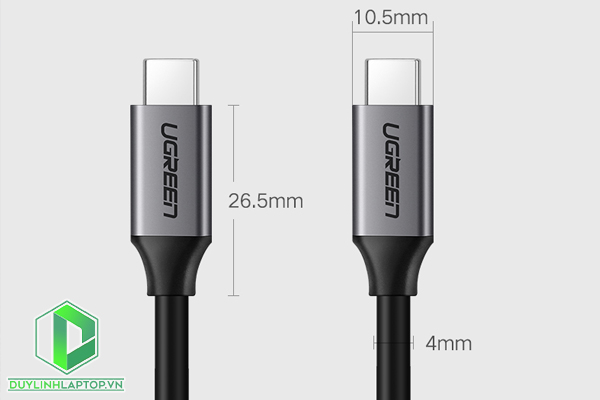 Cáp USB Type C 2 đầu dương 3.1 Gen 1 dài 1,5m Ugreen 50751