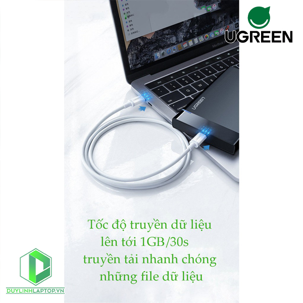 Dây Cáp USB Type C to USB Type C dài 1.5M Ugreen 60519 hỗ trợ sạc nhanh và truyền dữ liệu