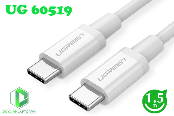 Dây Cáp USB Type C to USB Type C dài 1.5M Ugreen 60519 hỗ trợ sạc nhanh và truyền dữ liệu