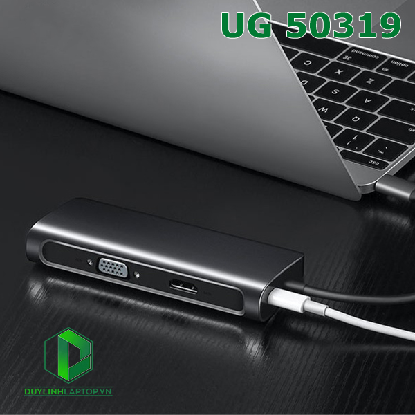 Cáp chuyển USB Type C to HDMI, VGA, USB 3.0 hỗ trợ sạc USB C Ugreen 50319