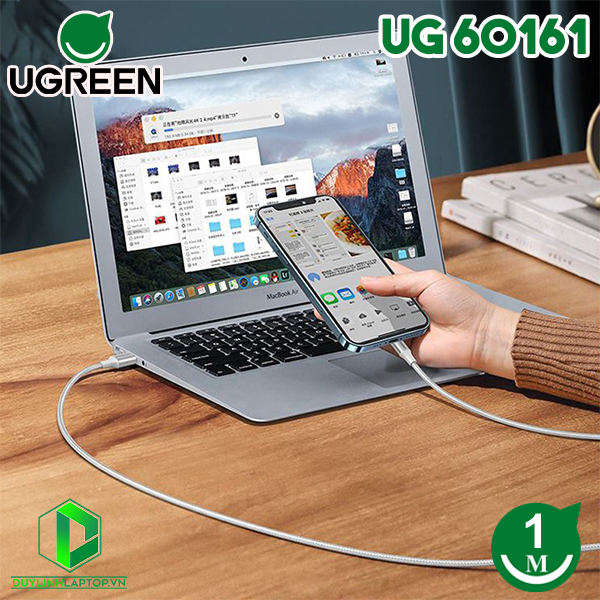 Cáp sạc lightning dài 1m dùng cho iphone, ipad Ugreen 60161