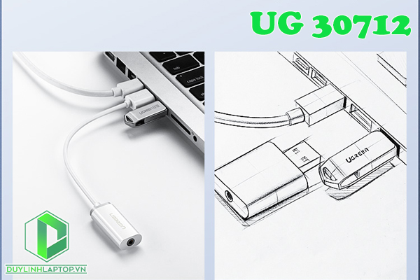 Cáp chuyển đổi USB Sound Card USB 2.0 to 3.5mm Ugreen 30712